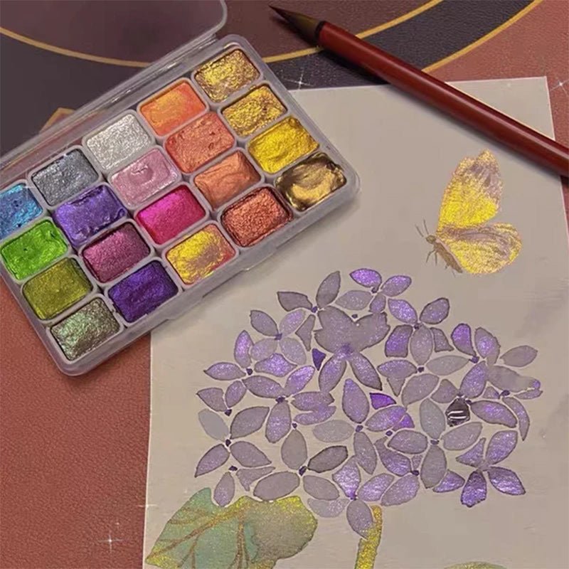 20 kleuren aquarelverf set