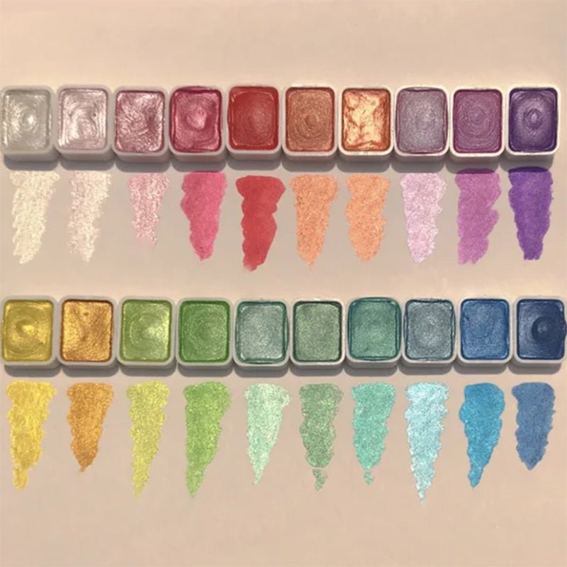 20 kleuren aquarelverf set