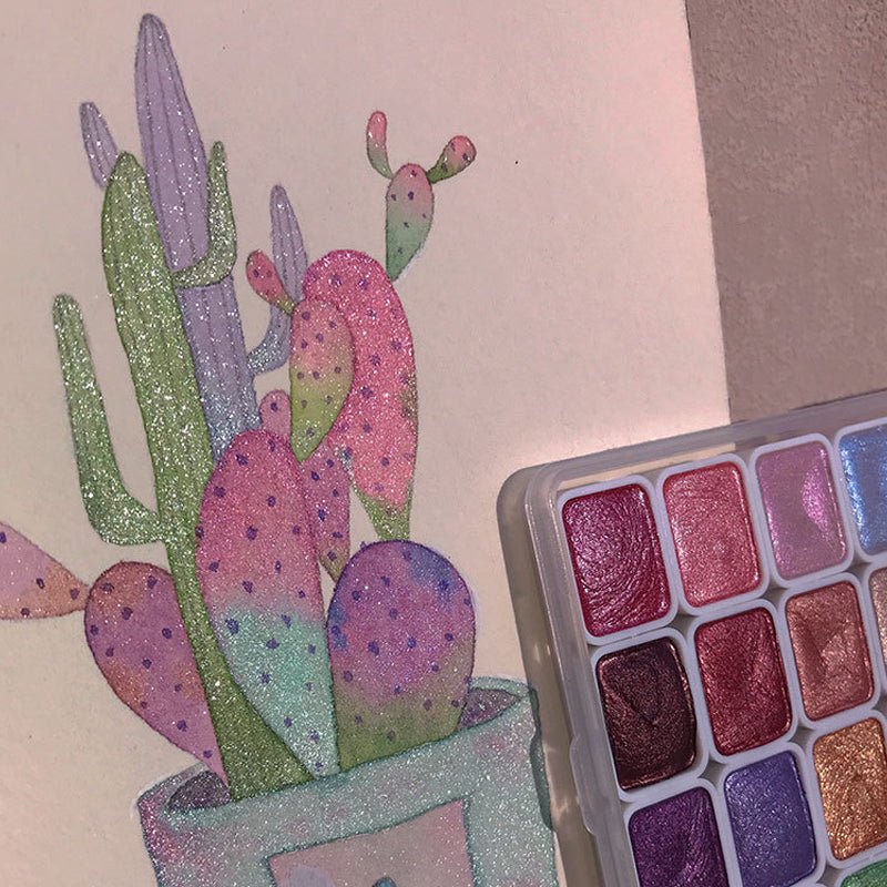 20 kleuren aquarelverf set
