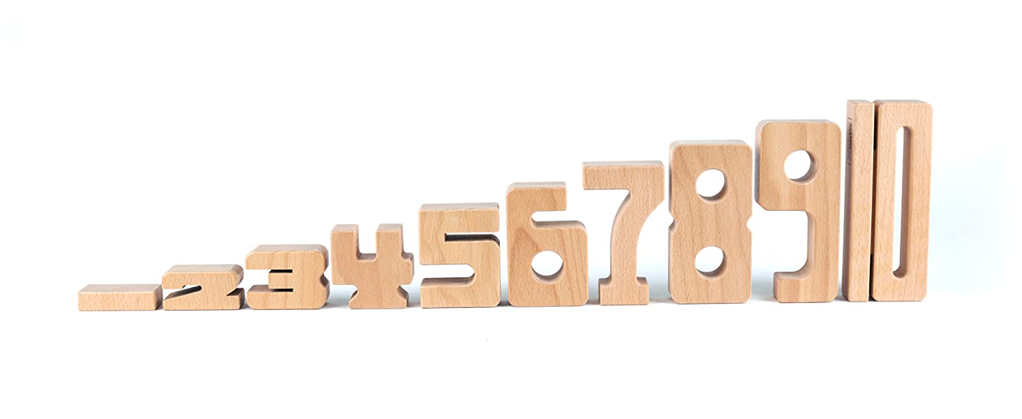 Woods™ - Leren rekenen met plezier - Houten cijfers