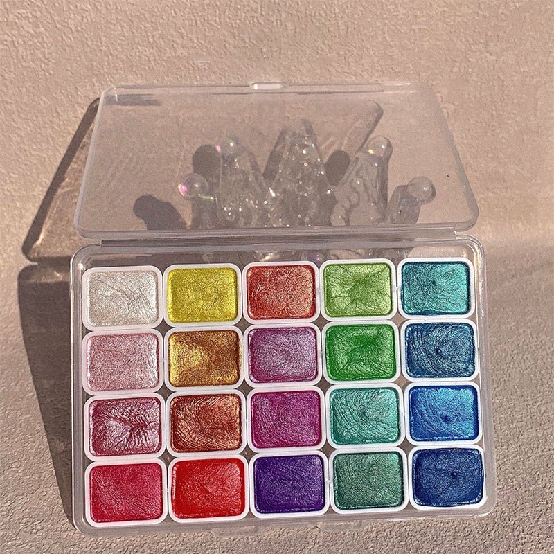 20 kleuren aquarelverf set
