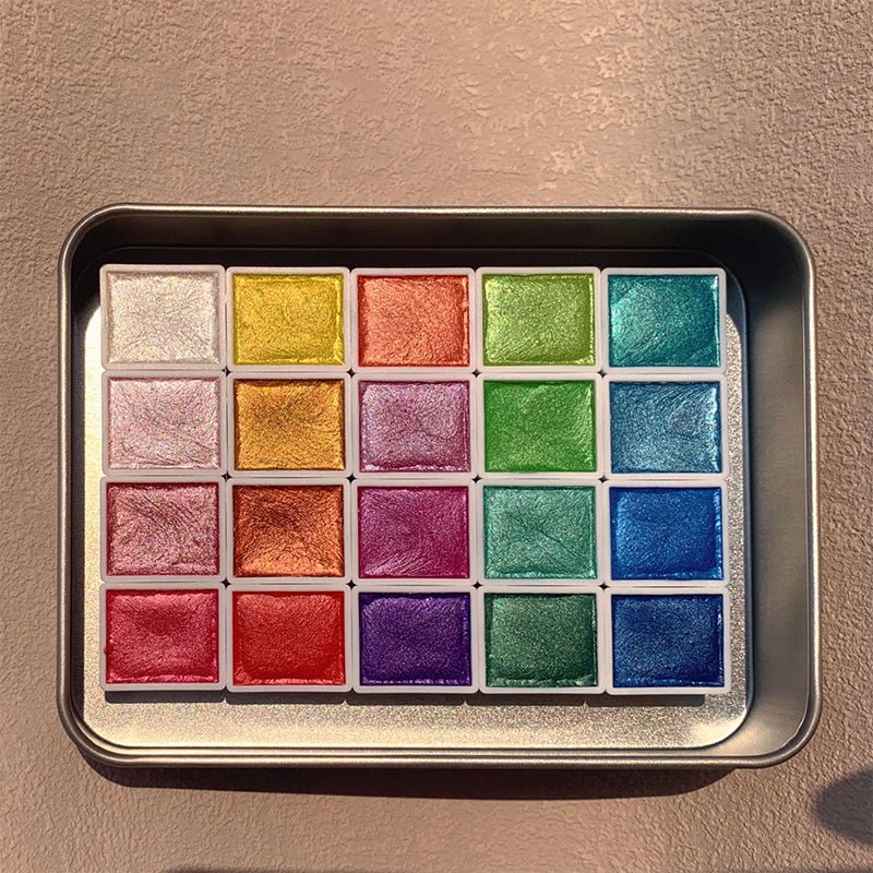 20 kleuren aquarelverf set